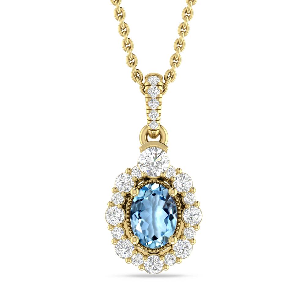 Yellow Gold - Aquamarine