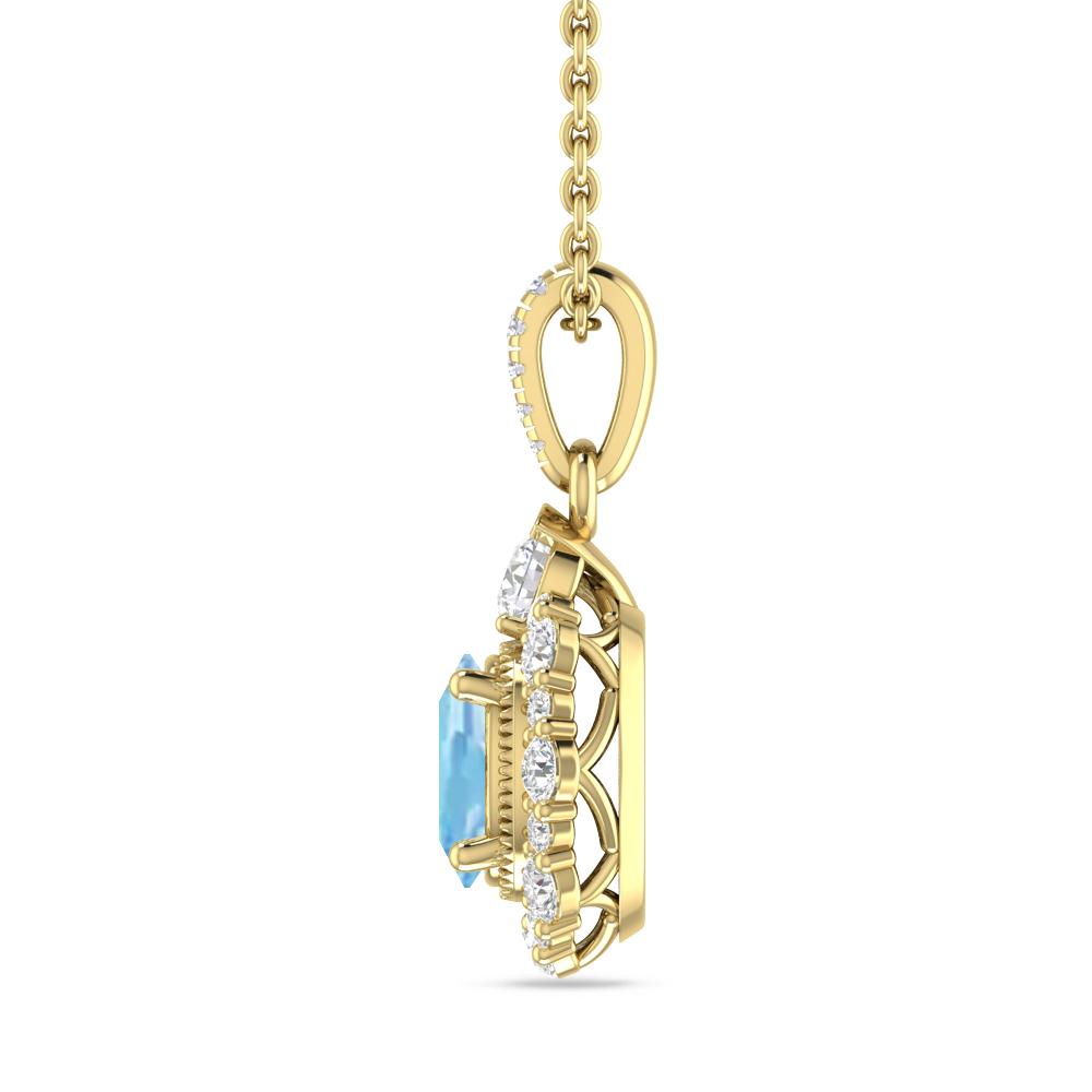 Yellow Gold - Aquamarine