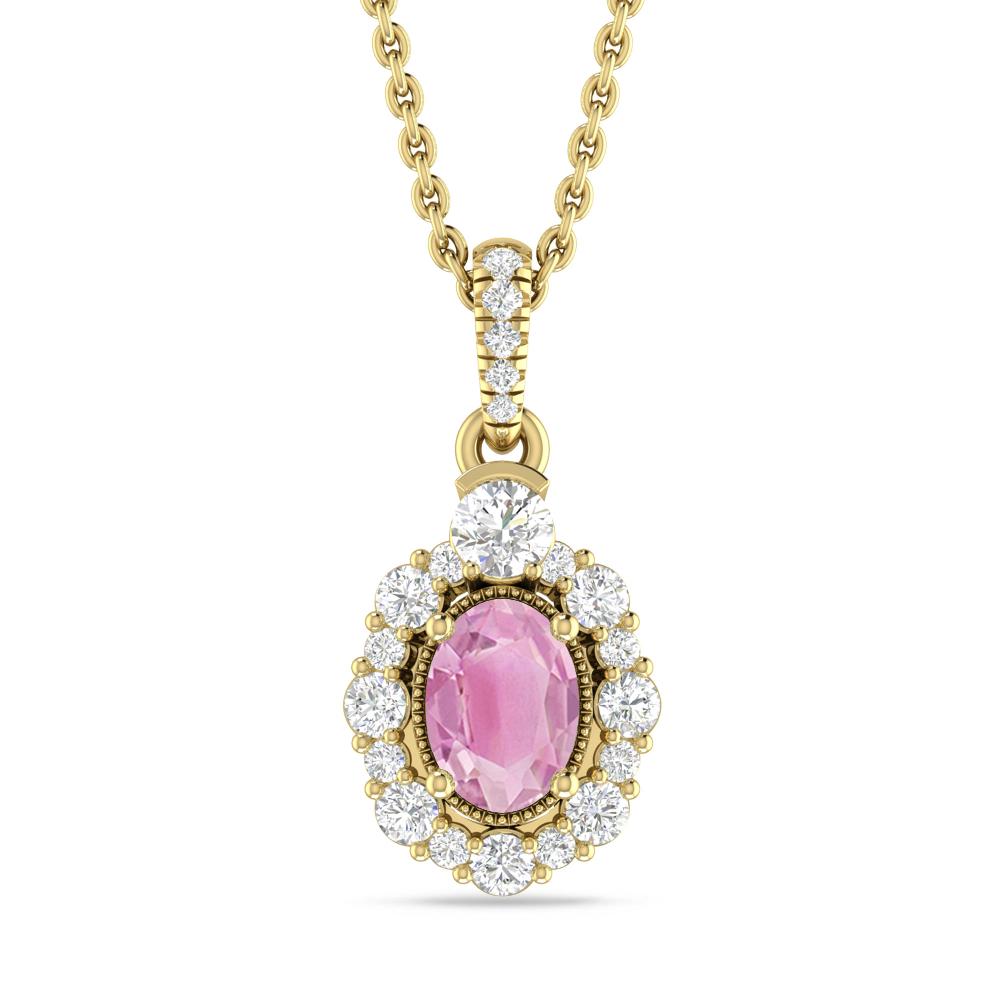 Yellow Gold - Pink Tourmaline