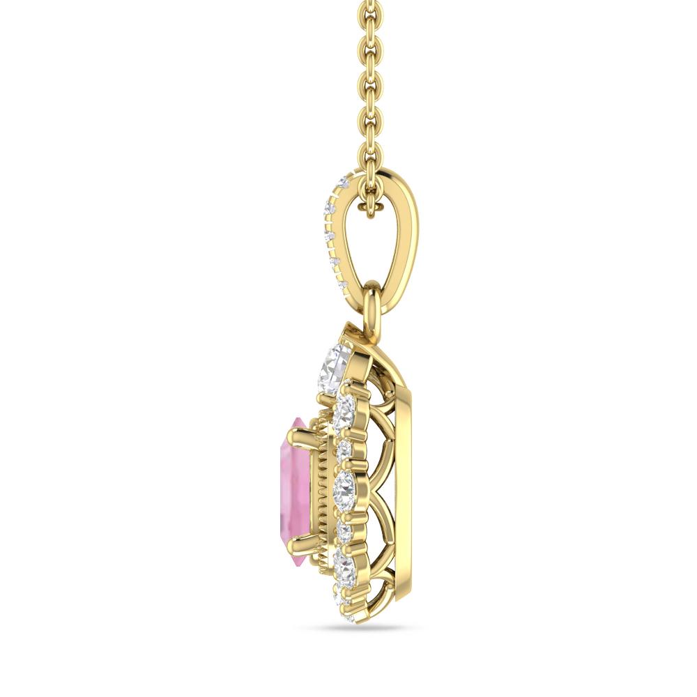 Yellow Gold - Pink Tourmaline