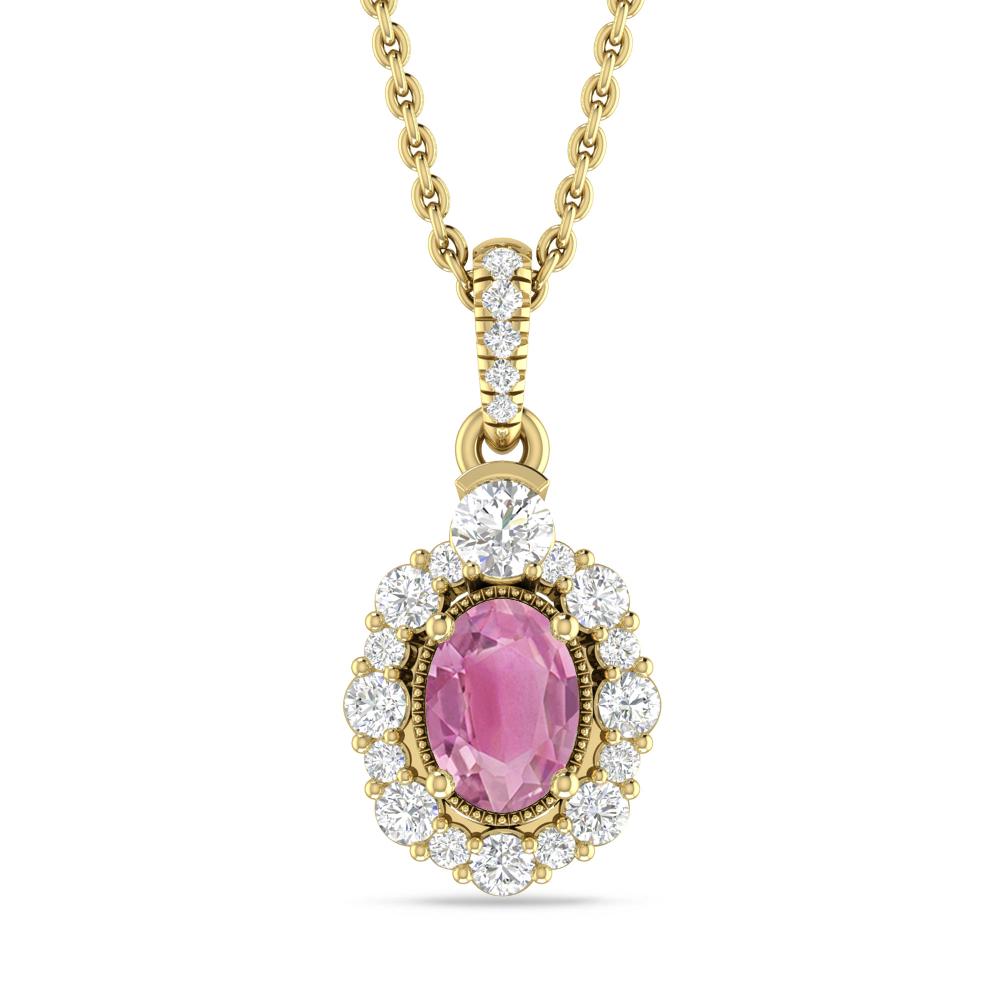 Yellow Gold - Pink Tourmaline