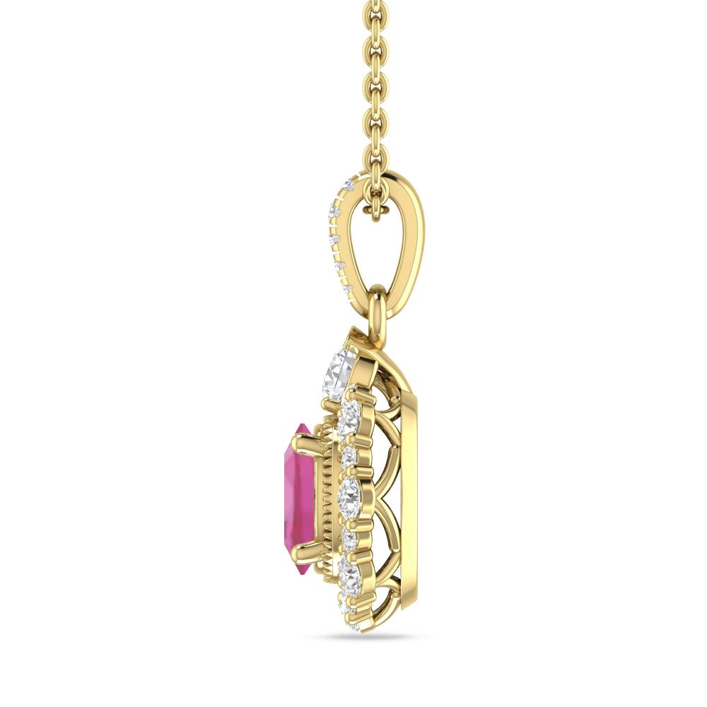 Yellow Gold - Pink Tourmaline