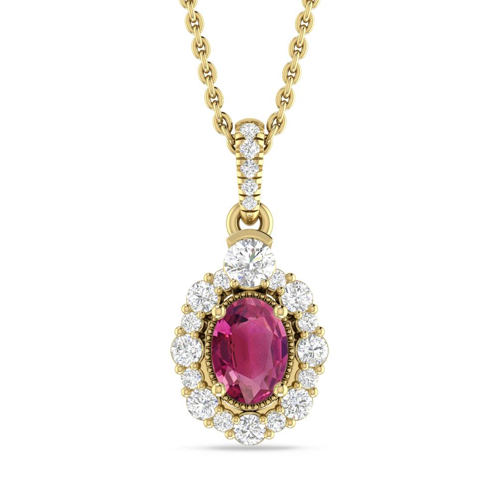 Yellow Gold - Pink Tourmaline