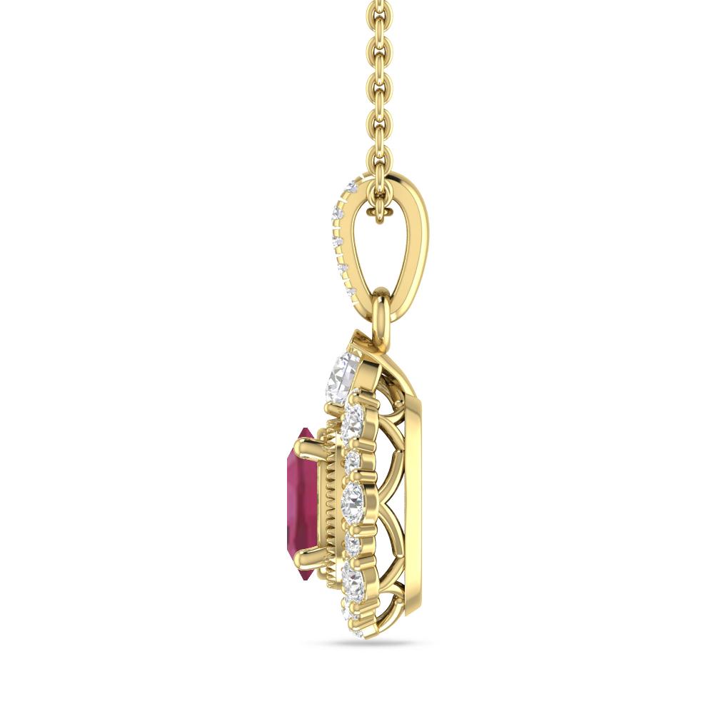 Yellow Gold - Pink Tourmaline