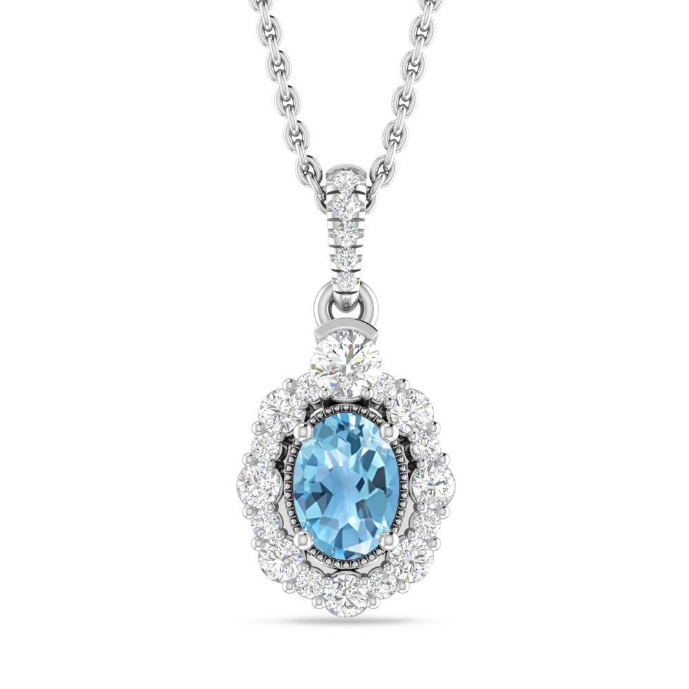 White Gold - Blue Topaz