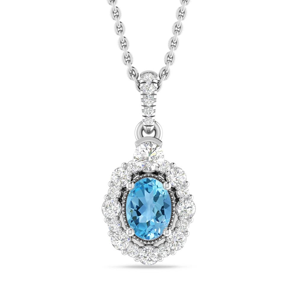 White Gold - Blue Topaz