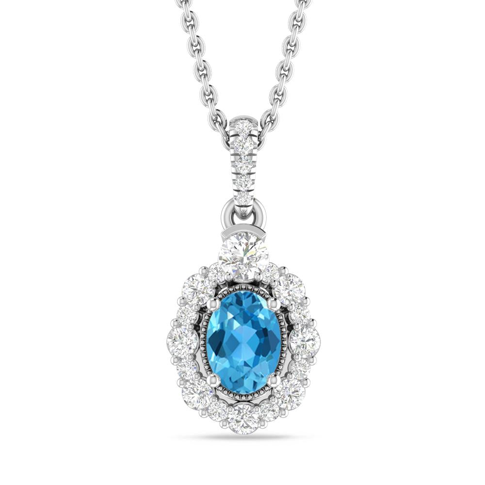 White Gold - Blue Topaz