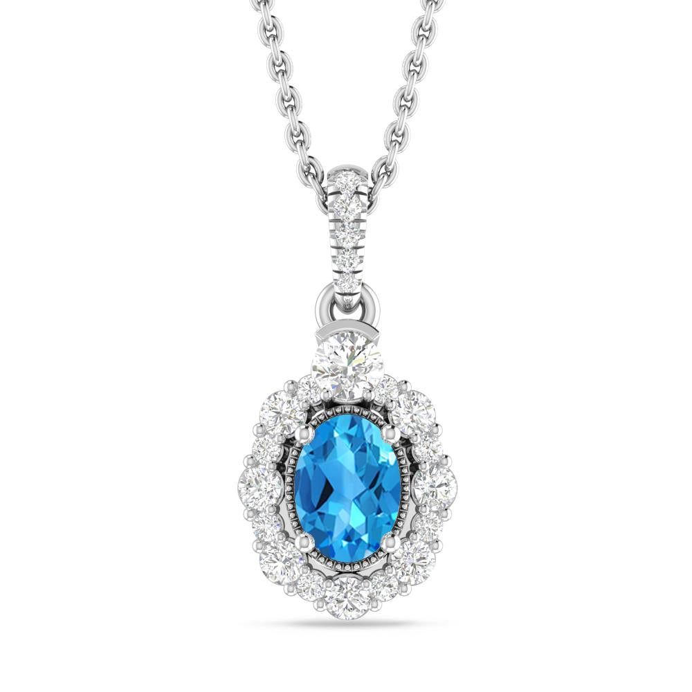 White Gold - Blue Topaz