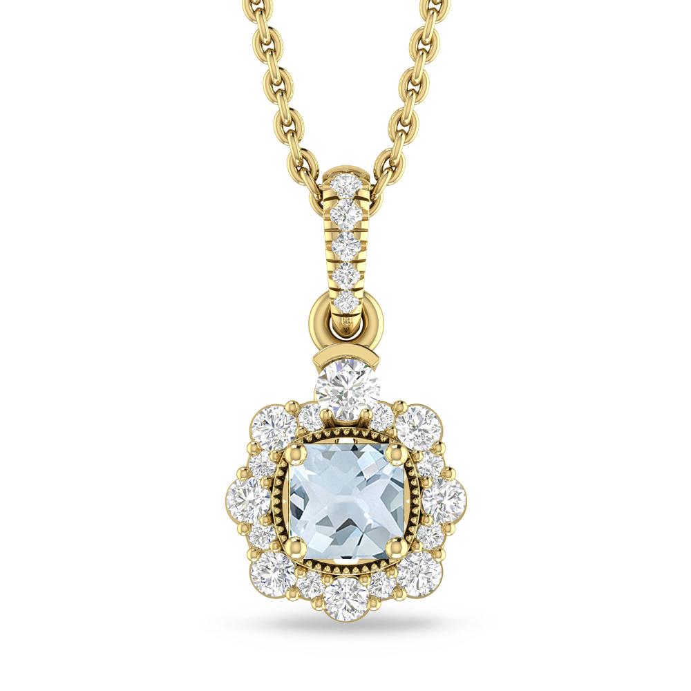 Yellow Gold - Aquamarine