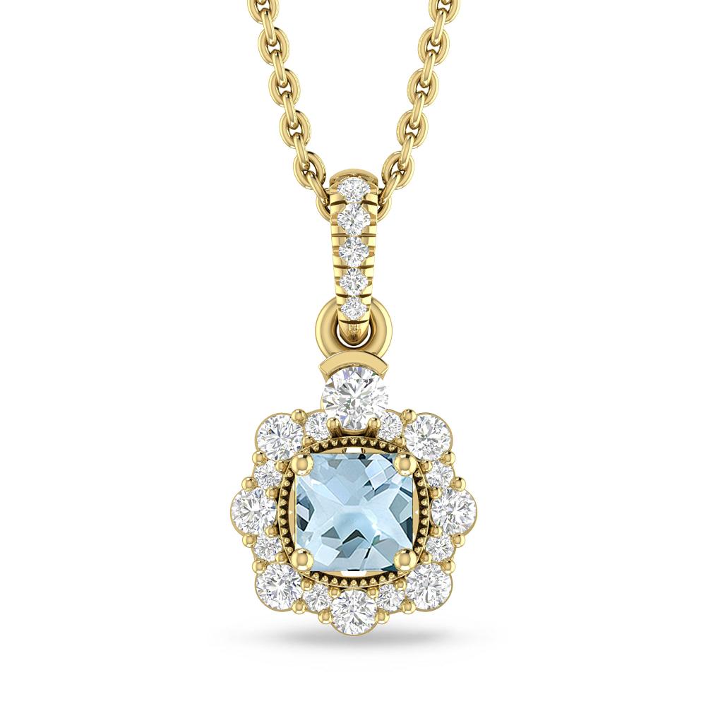 Yellow Gold - Aquamarine