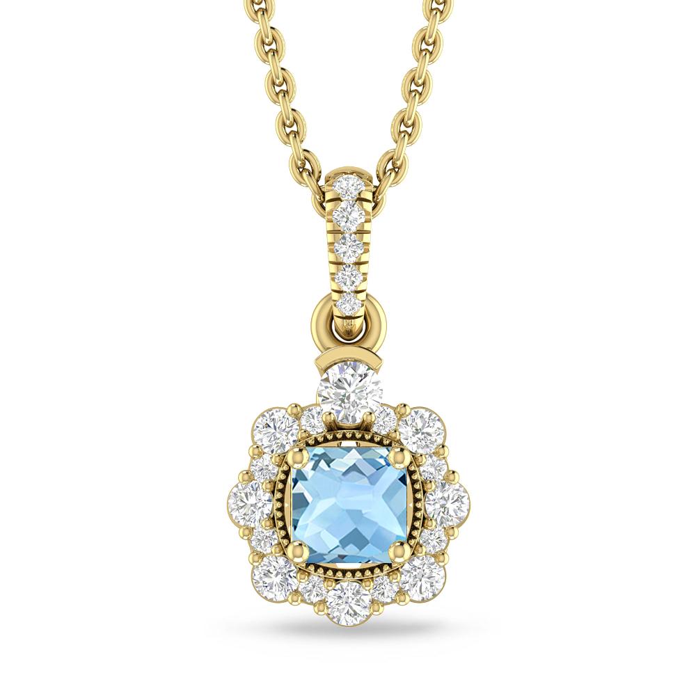 Yellow Gold - Aquamarine