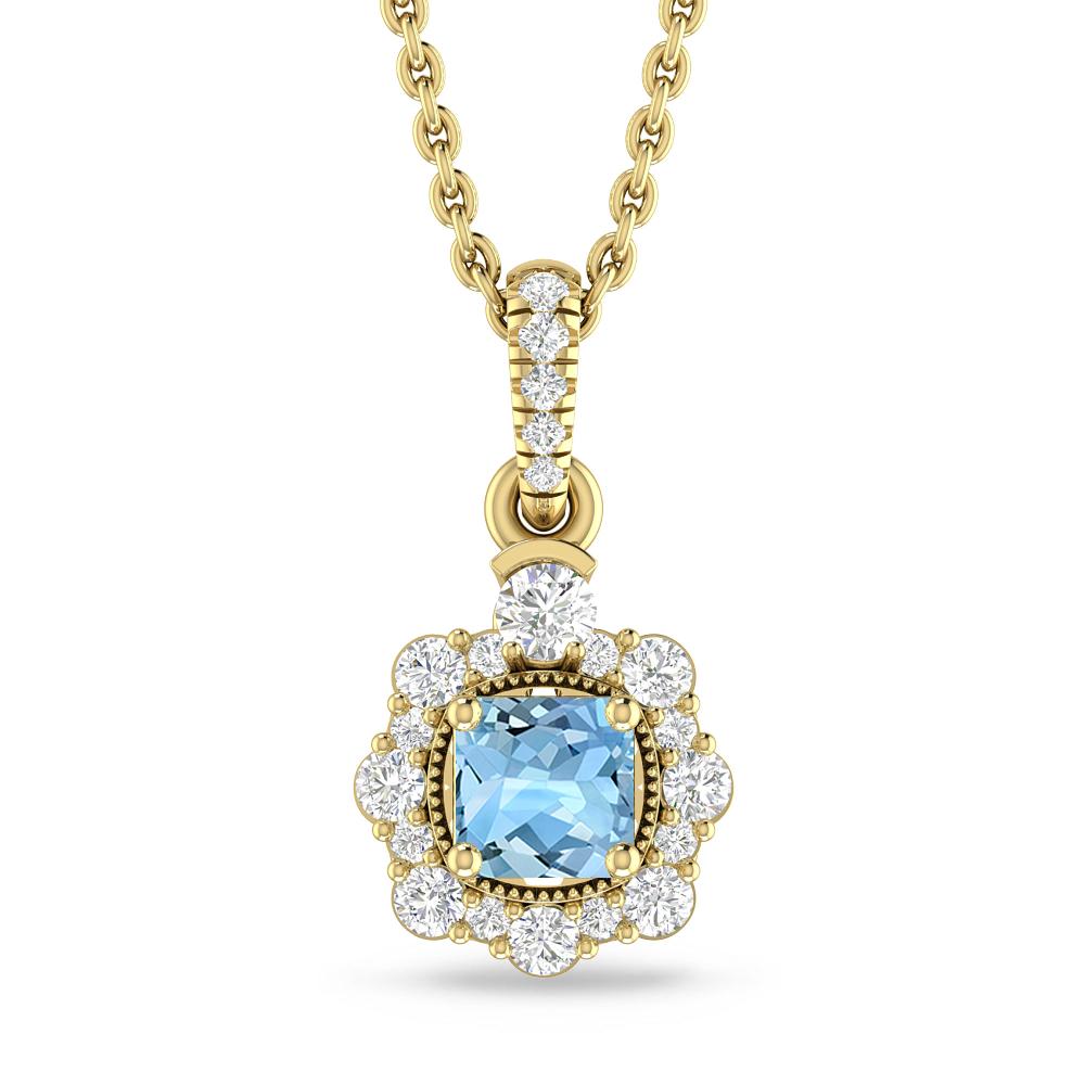 Yellow Gold - Aquamarine