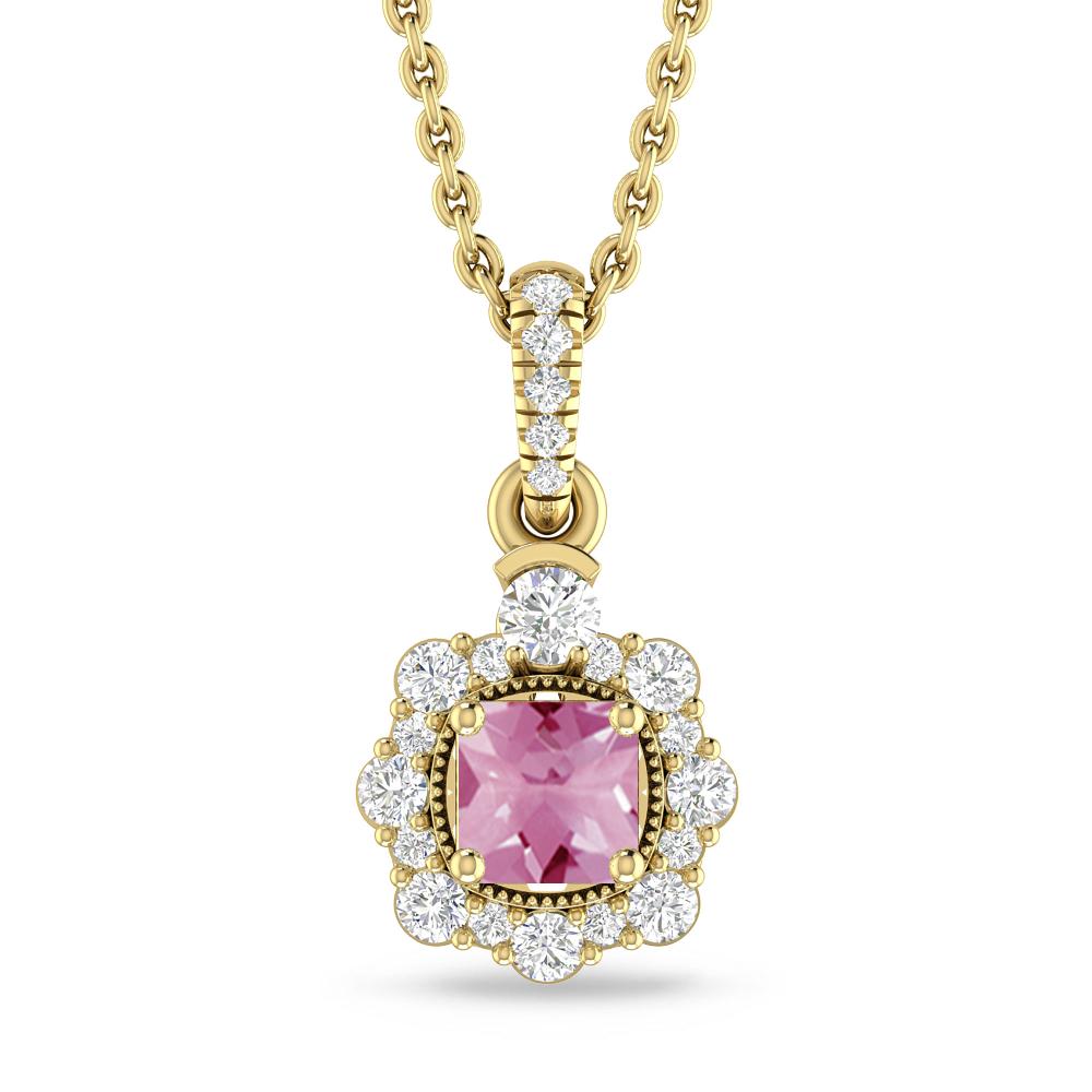 Yellow Gold - Pink Tourmaline