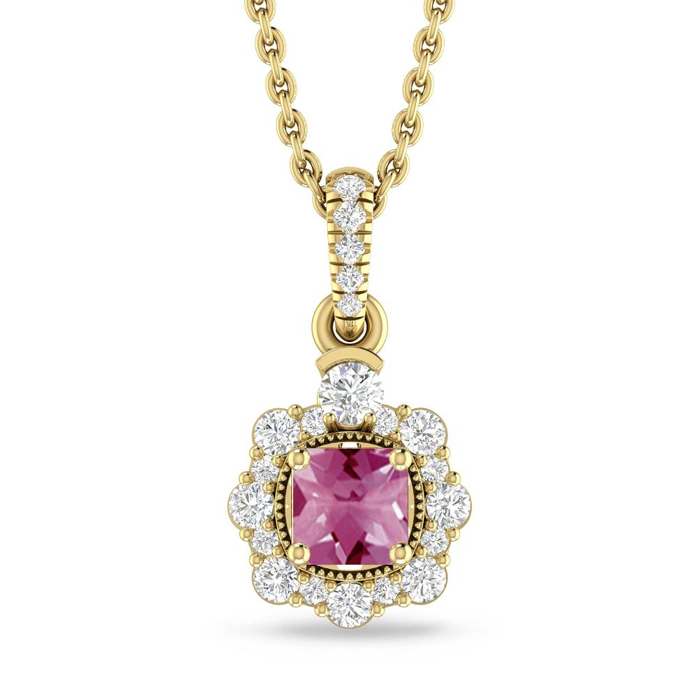 Yellow Gold - Pink Tourmaline