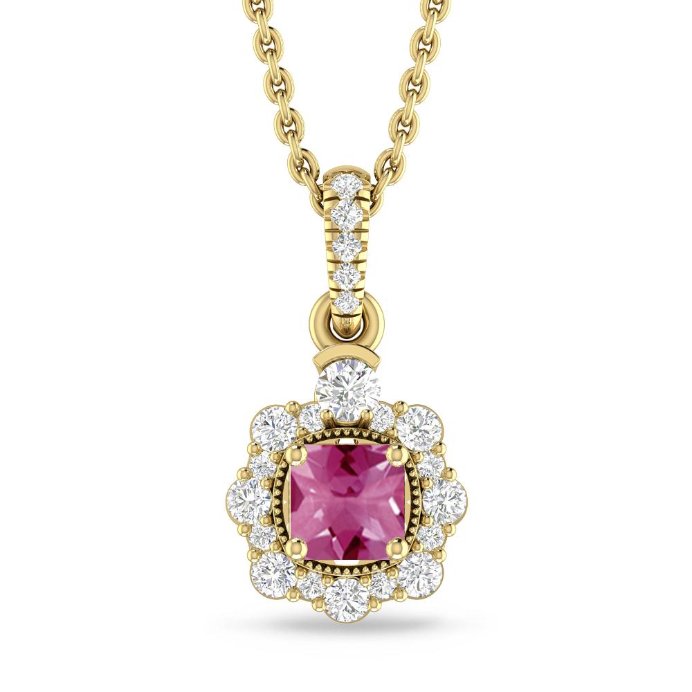 Yellow Gold - Pink Tourmaline