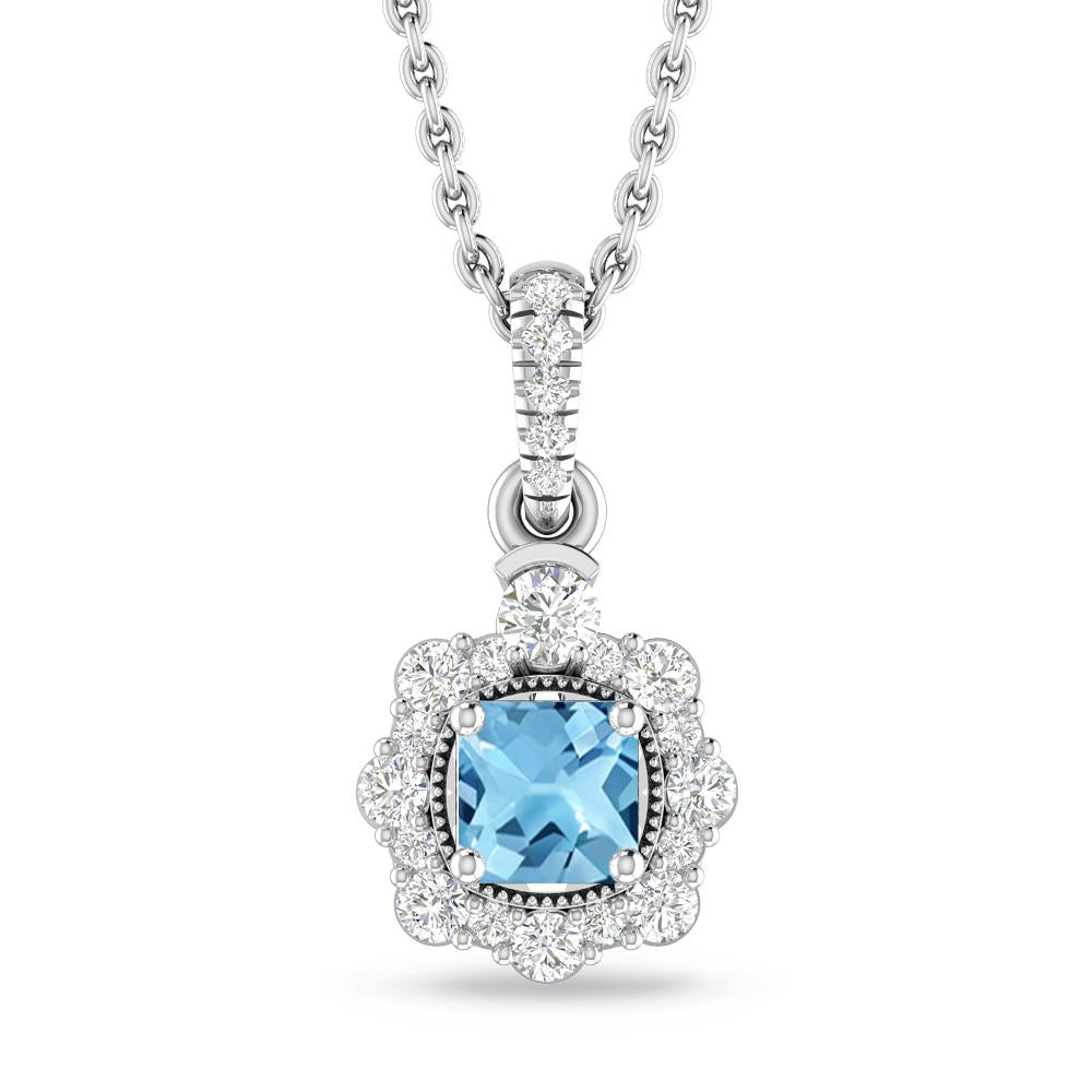 White Gold - Blue Topaz