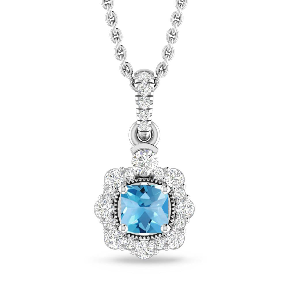 White Gold - Blue Topaz