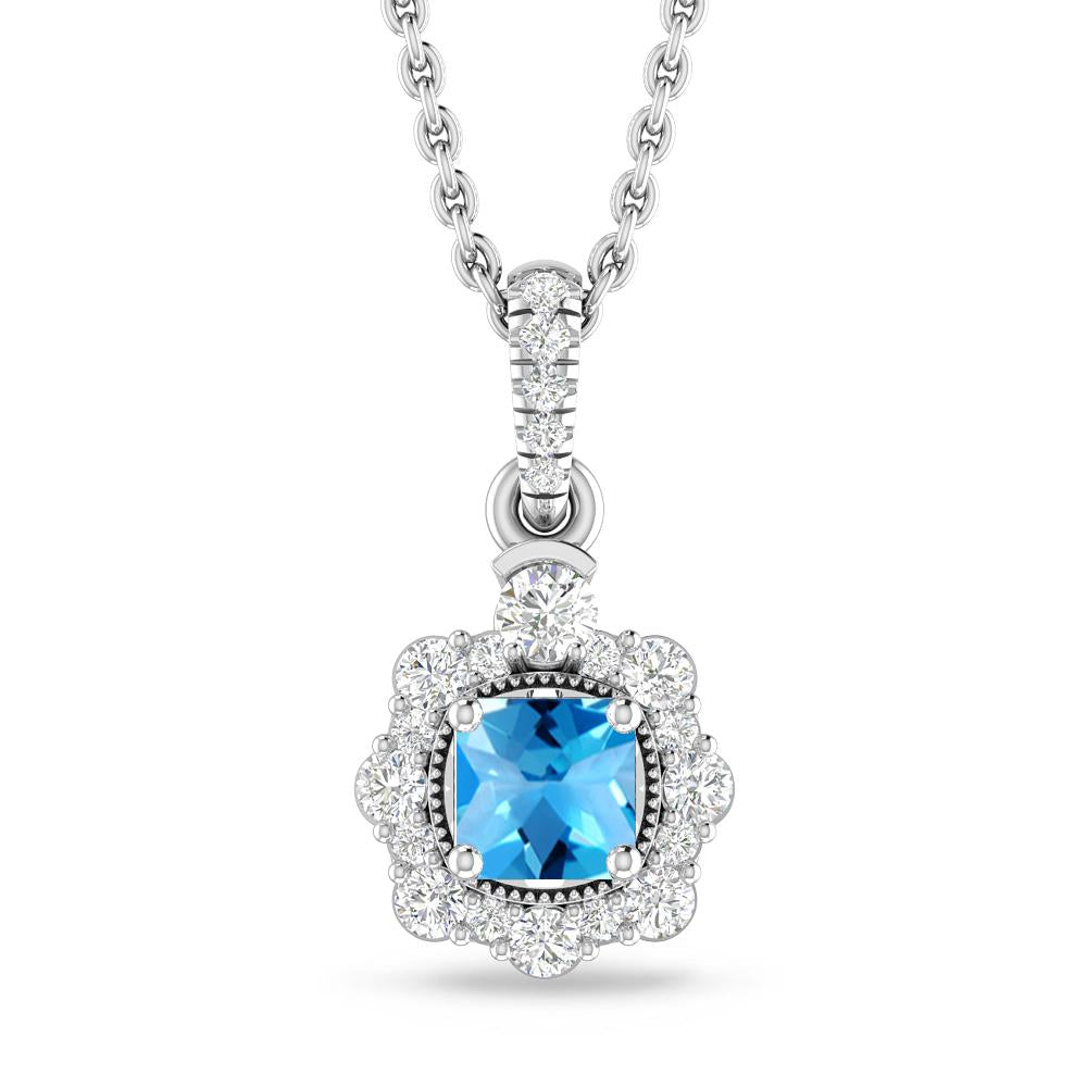 White Gold - Blue Topaz