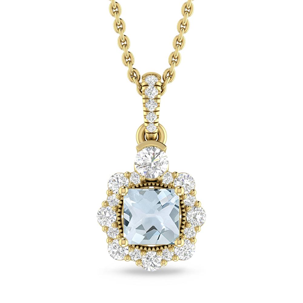 Yellow Gold - Aquamarine