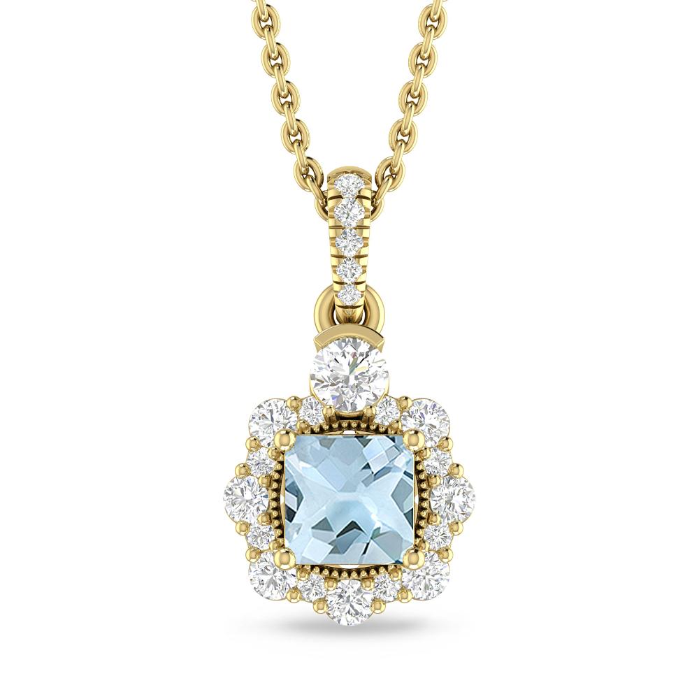 Yellow Gold - Aquamarine