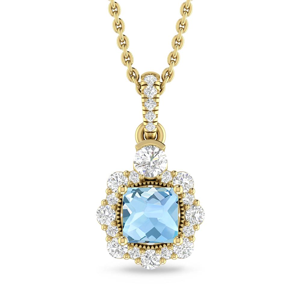 Yellow Gold - Aquamarine