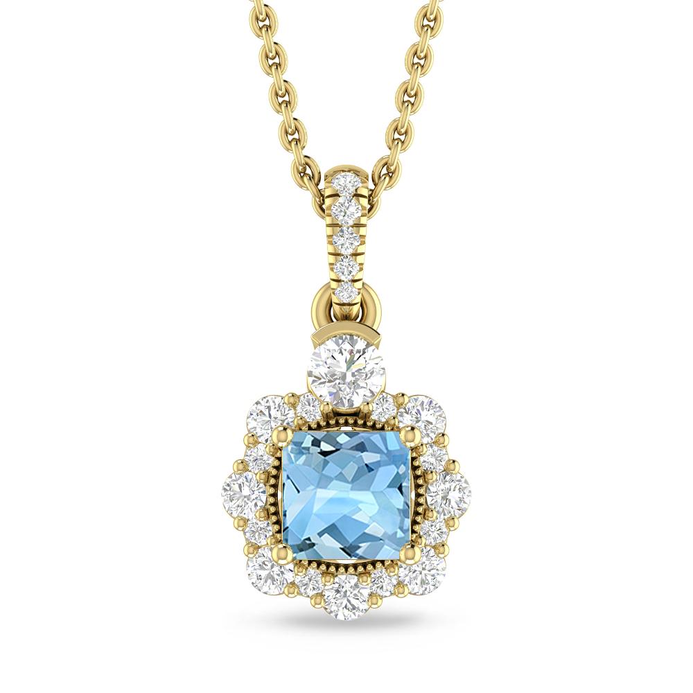 Yellow Gold - Aquamarine