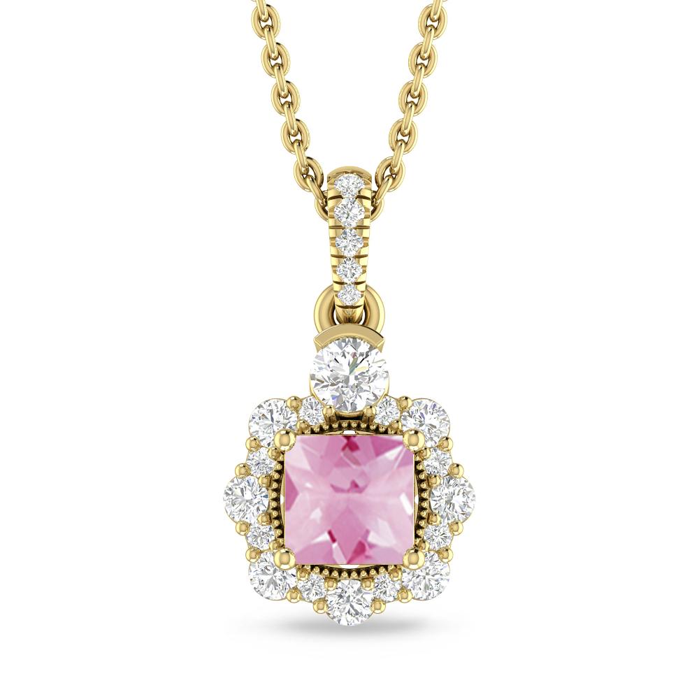 Yellow Gold - Pink Tourmaline