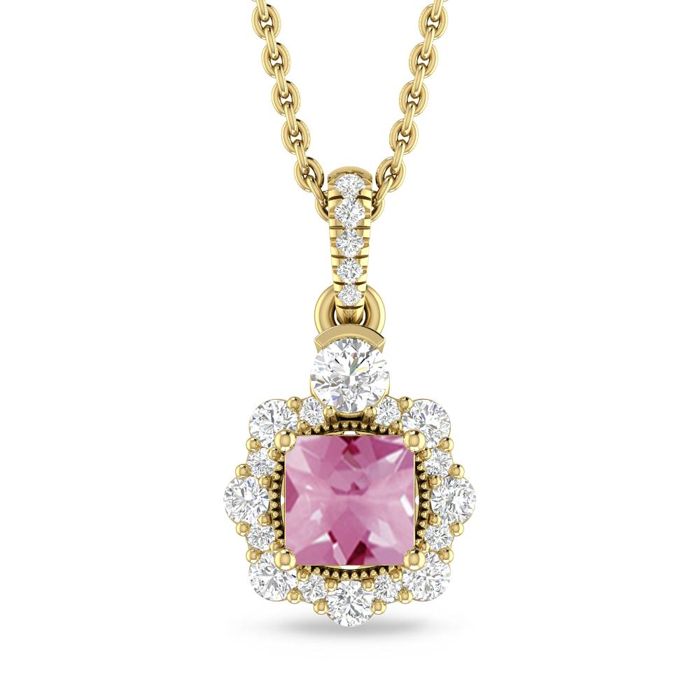 Yellow Gold - Pink Tourmaline