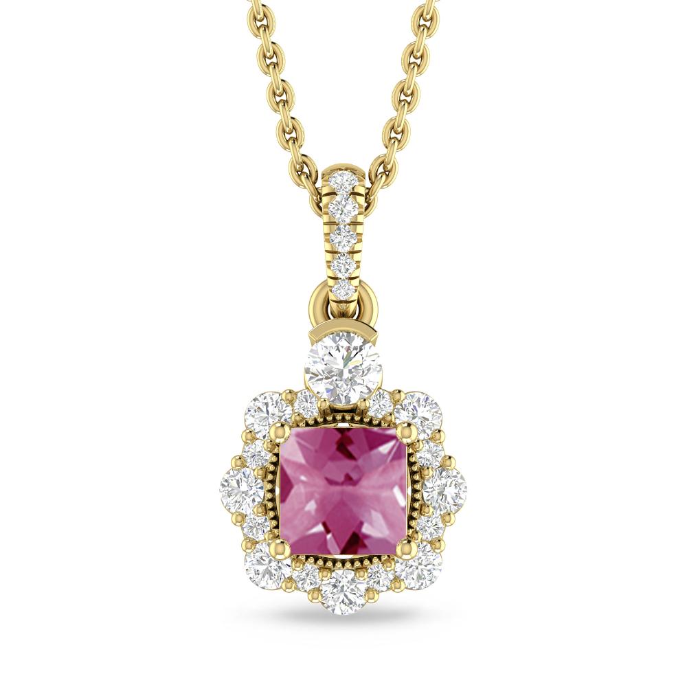 Yellow Gold - Pink Tourmaline