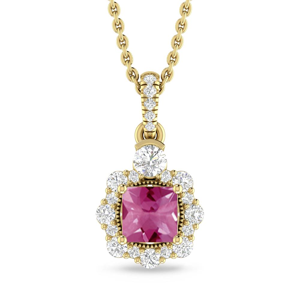 Yellow Gold - Pink Tourmaline