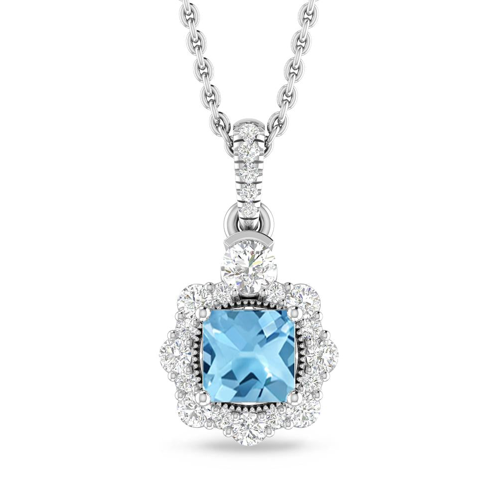 White Gold - Blue Topaz