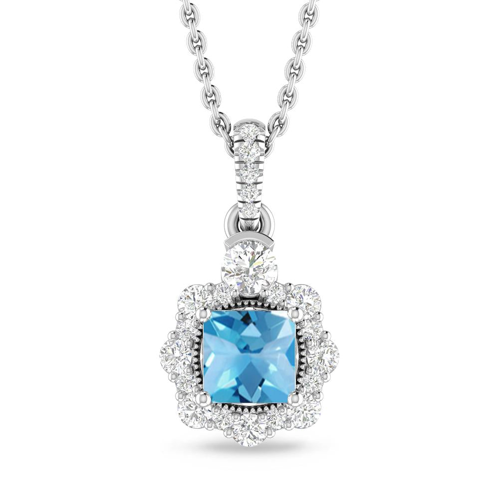 White Gold - Blue Topaz