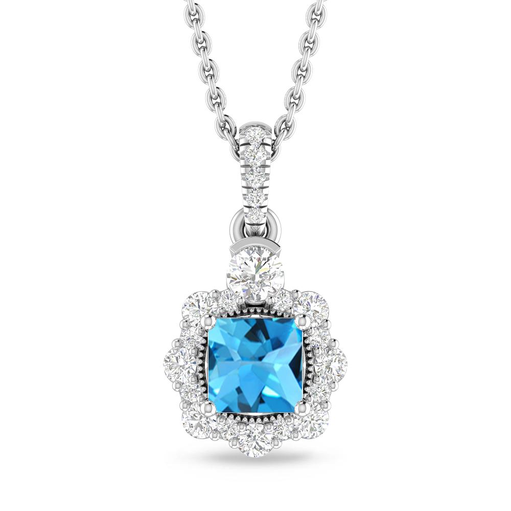 White Gold - Blue Topaz