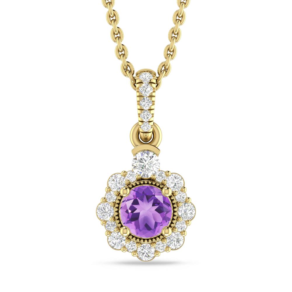 Yellow Gold - Amethyst