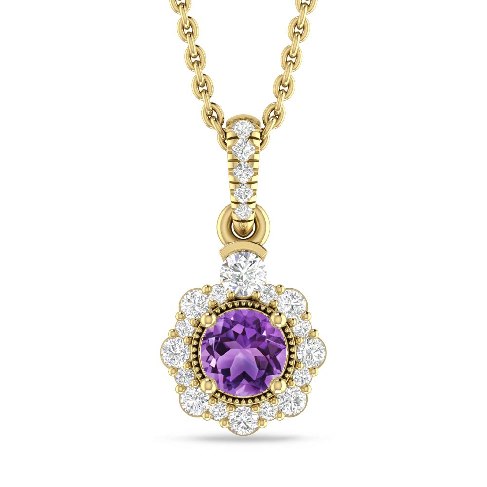 Yellow Gold - Amethyst