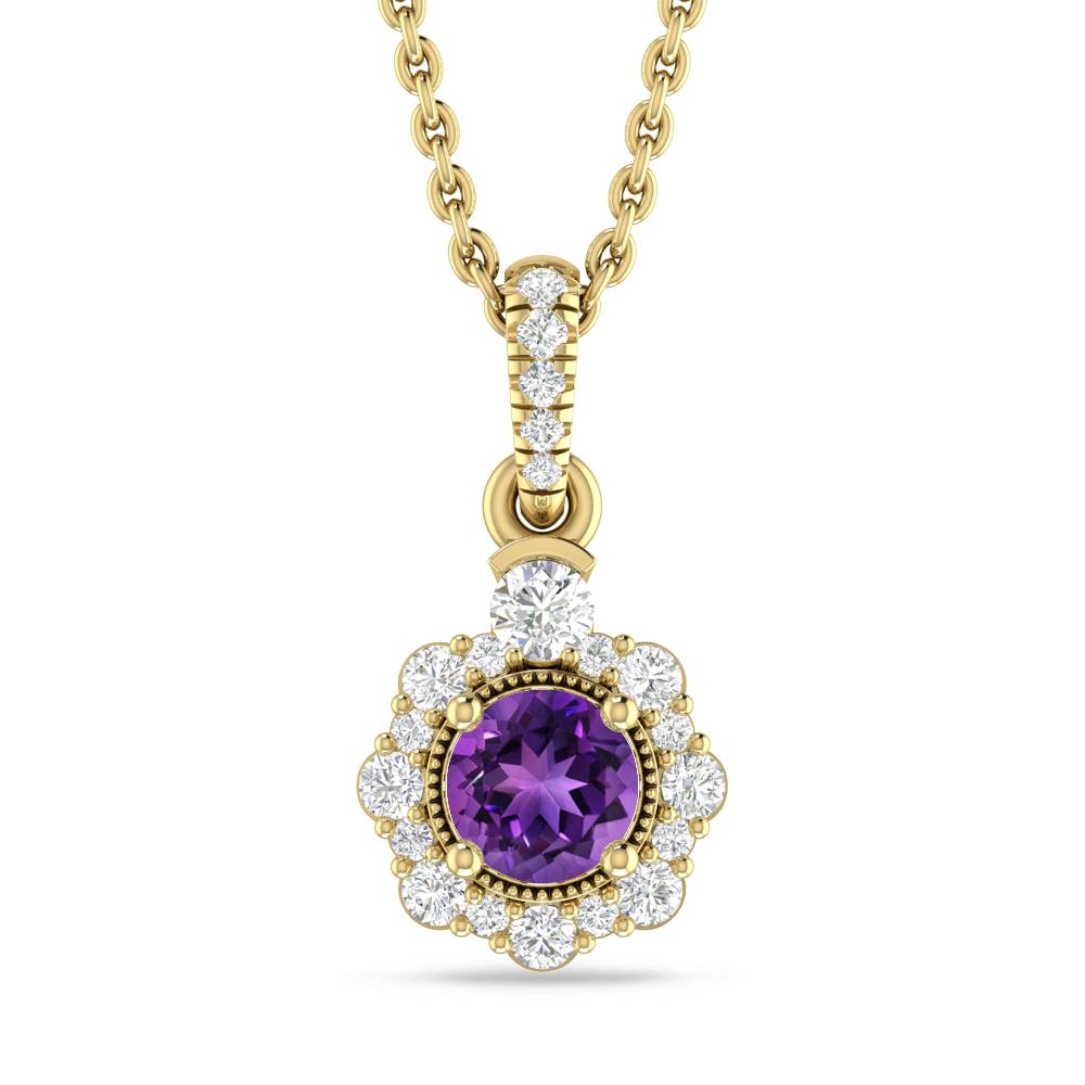 Yellow Gold - Amethyst