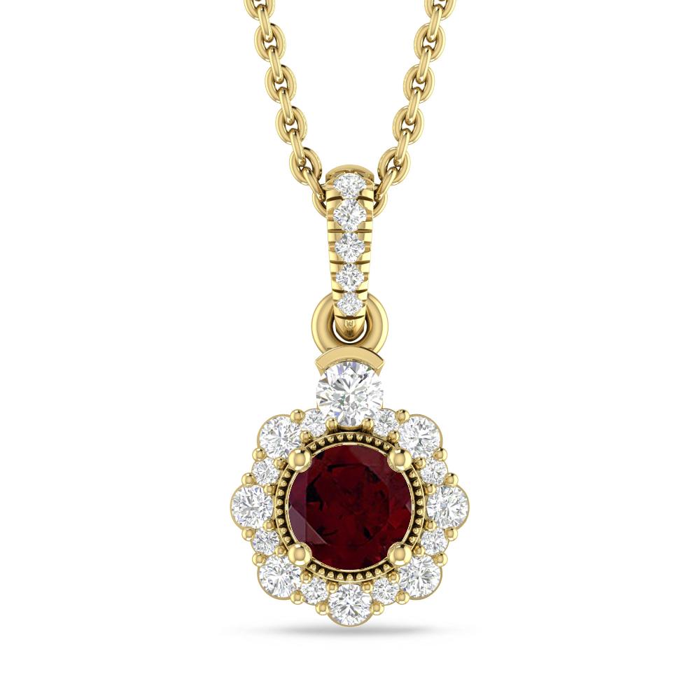 Yellow Gold - Garnet