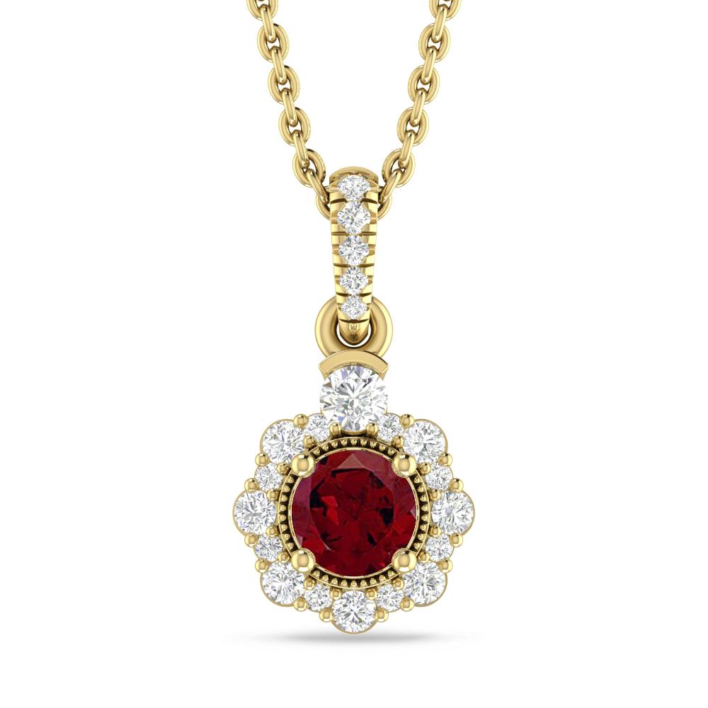 Yellow Gold - Garnet