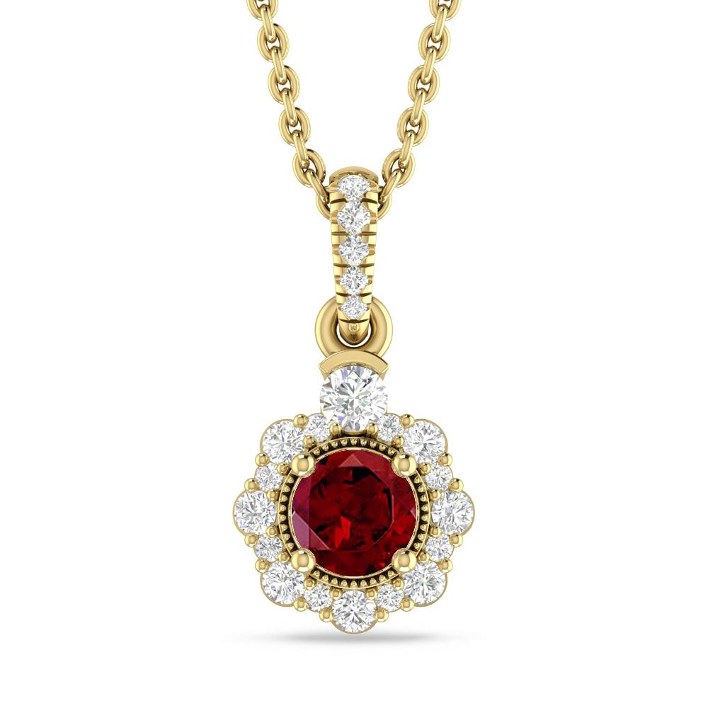 Yellow Gold - Garnet