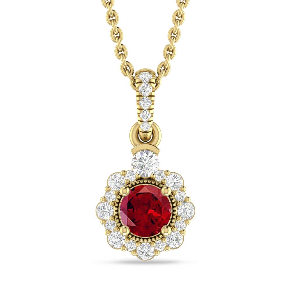 Yellow Gold - Garnet