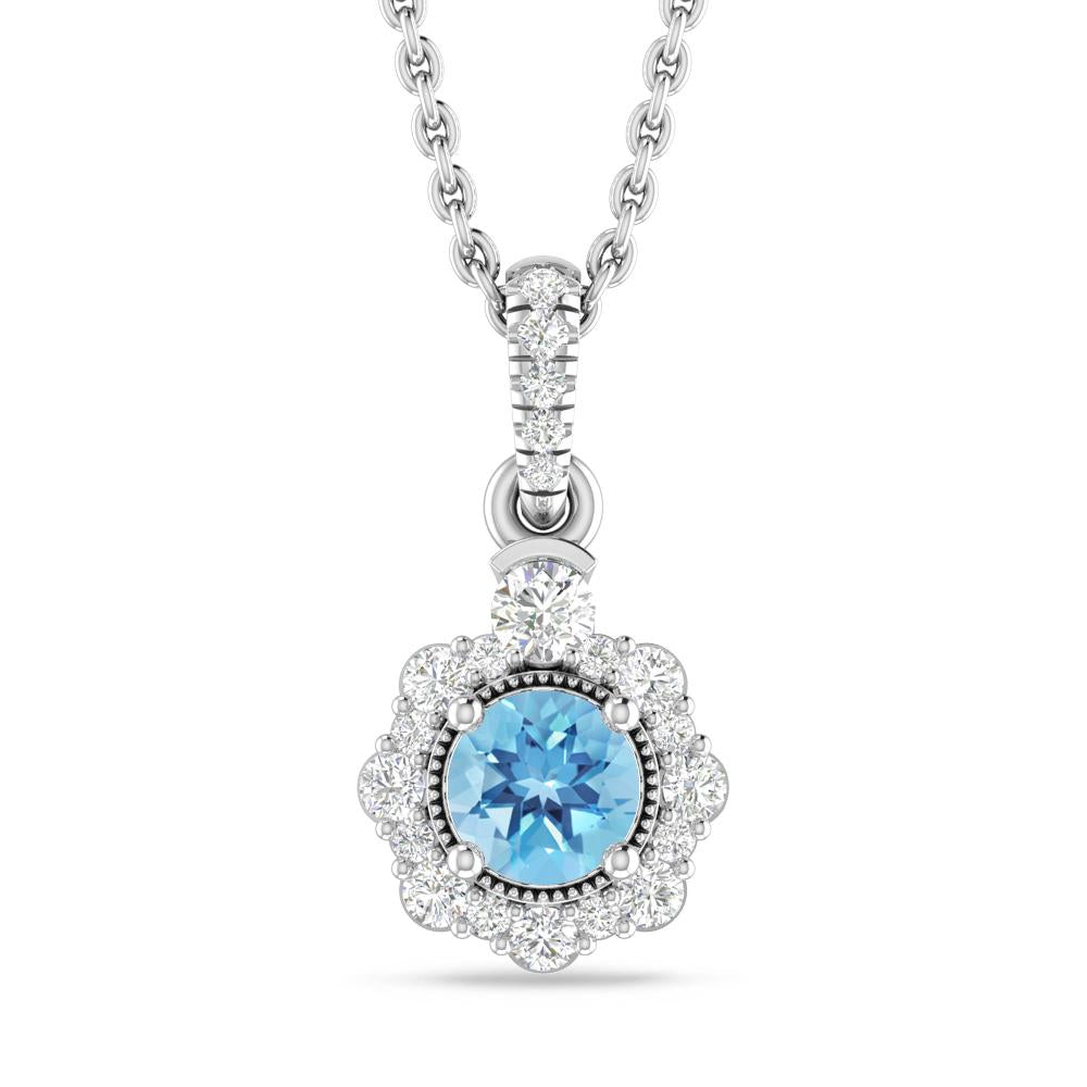 White Gold - Blue Topaz