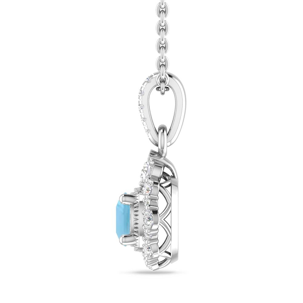 White Gold - Blue Topaz