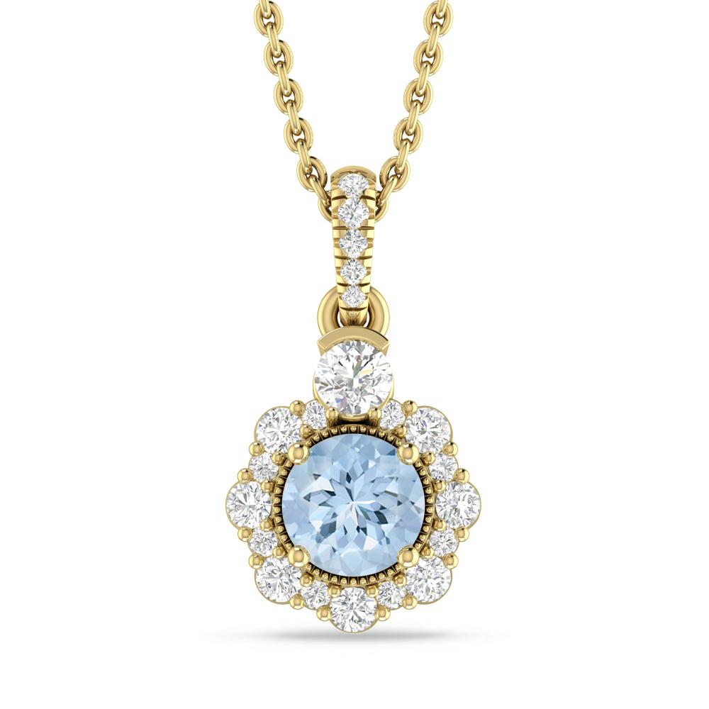 Yellow Gold - Aquamarine