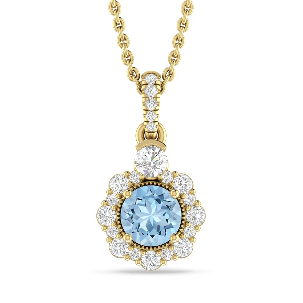 Yellow Gold - Aquamarine