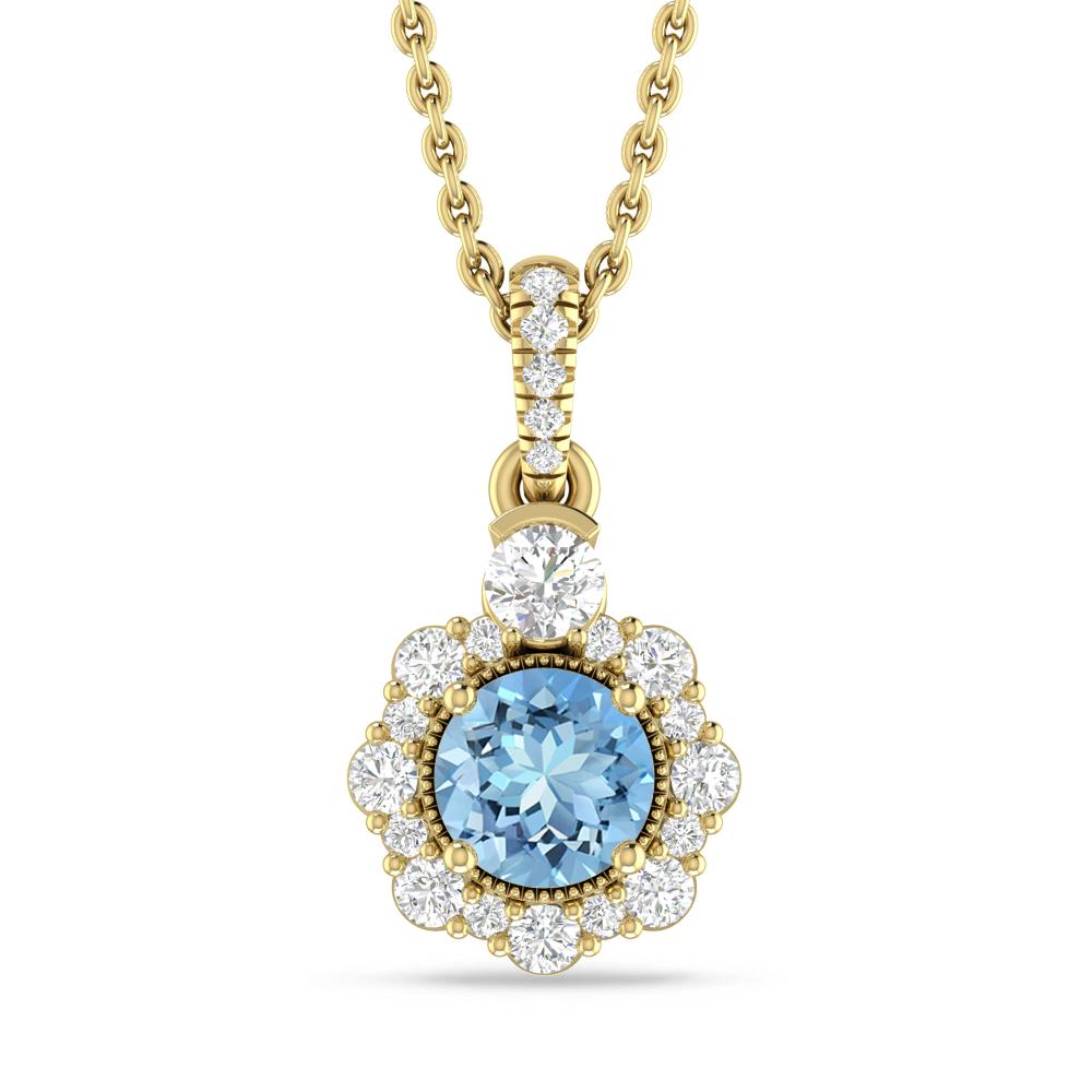 Yellow Gold - Aquamarine