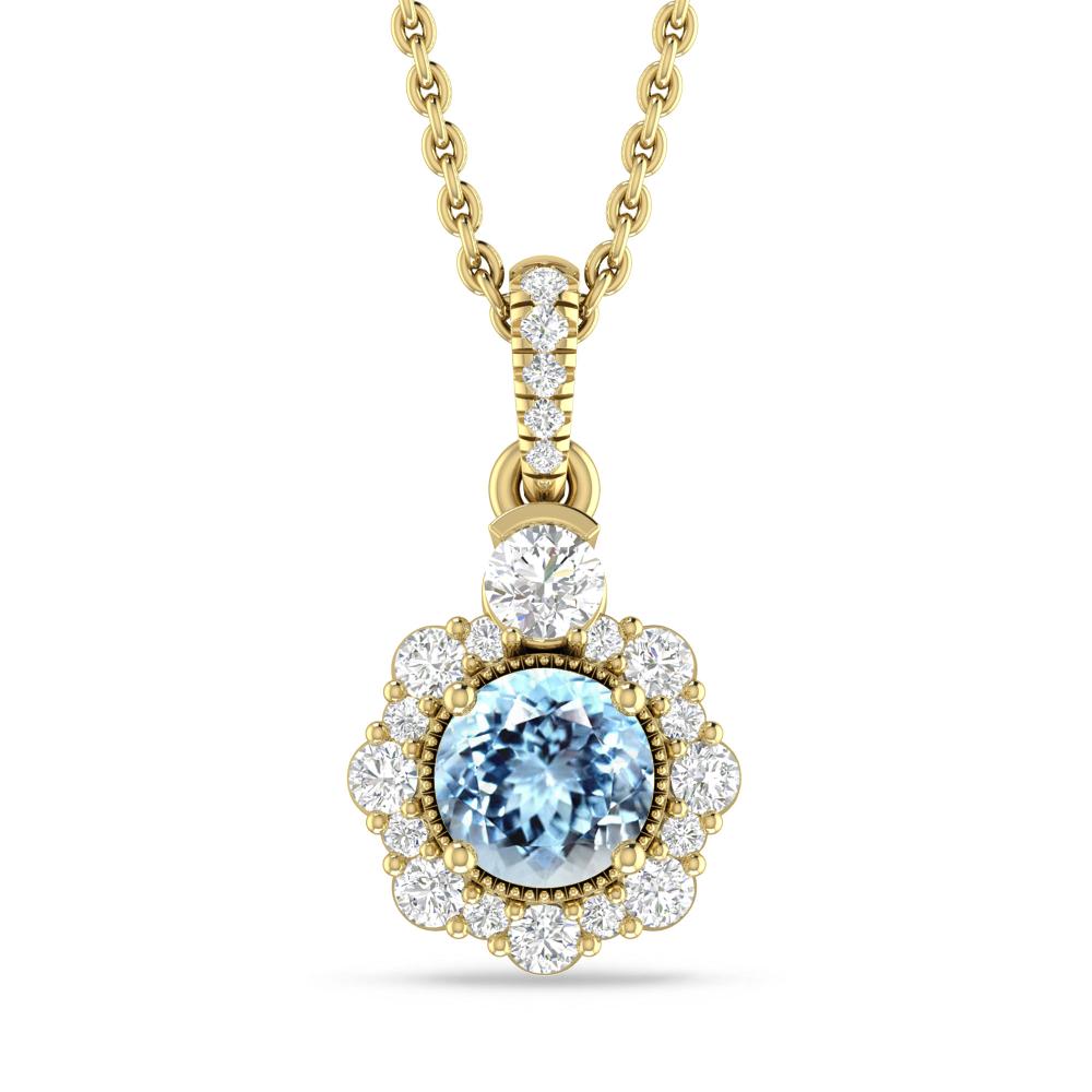 Yellow Gold - Aquamarine