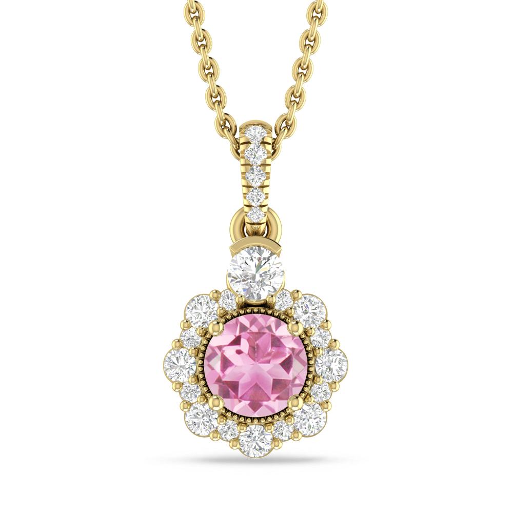 Yellow Gold - Pink Tourmaline