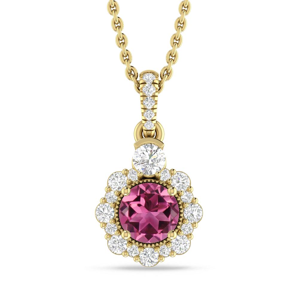 Yellow Gold - Pink Tourmaline