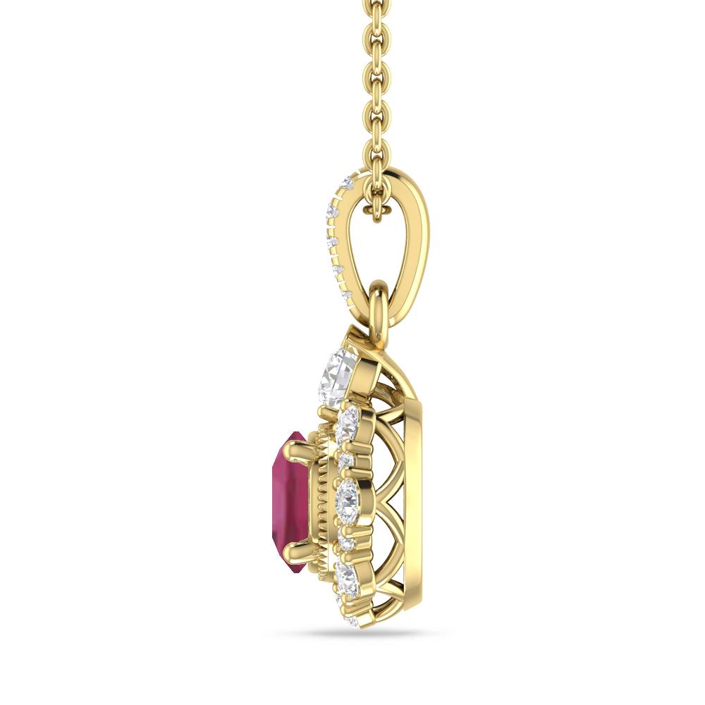 Yellow Gold - Pink Tourmaline