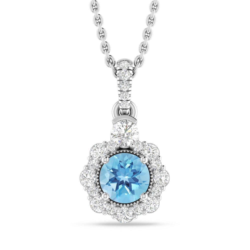 White Gold - Blue Topaz